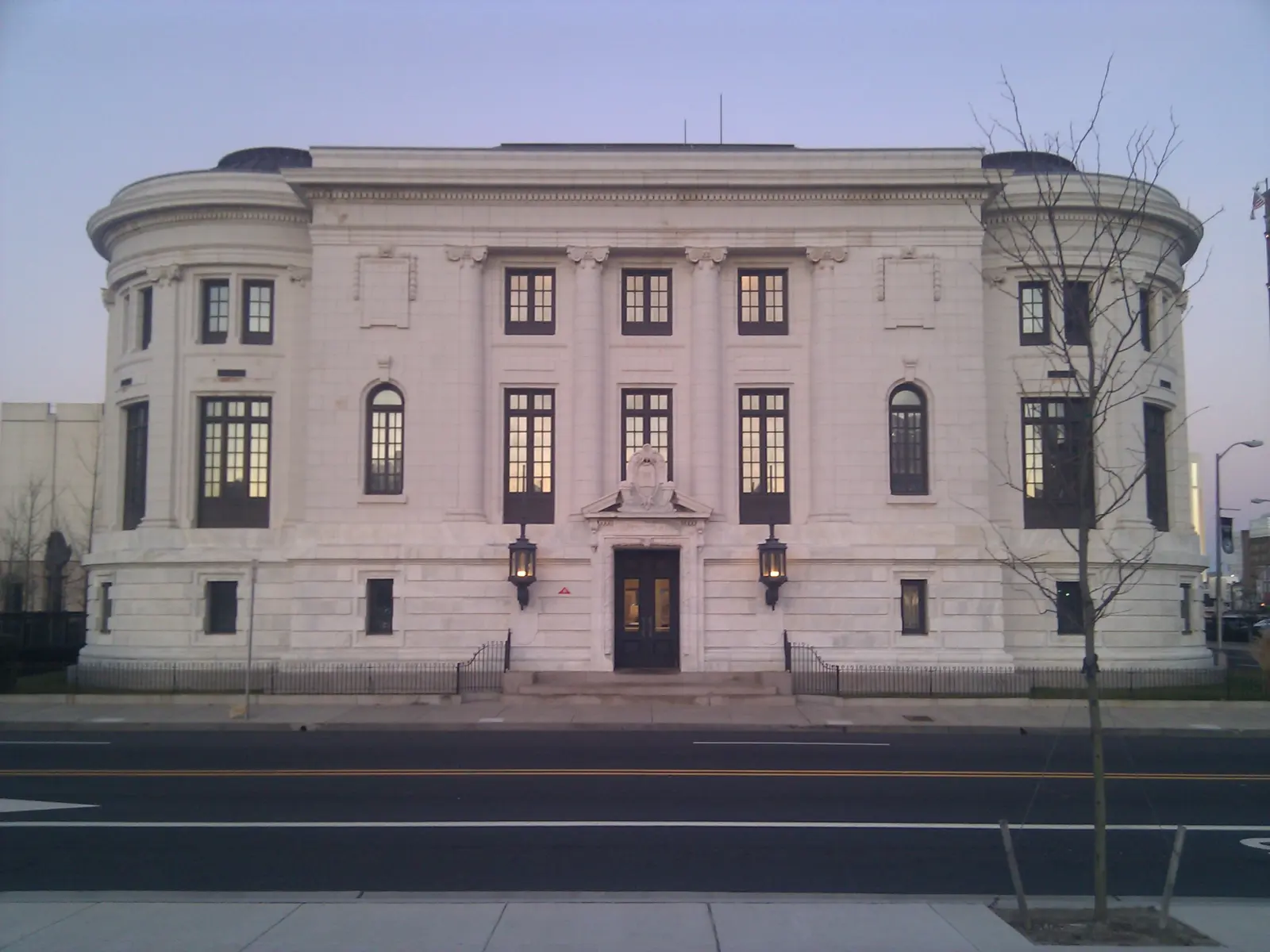 The restored Carnegie Library Center in Atlantic City, a columned early-1900s building