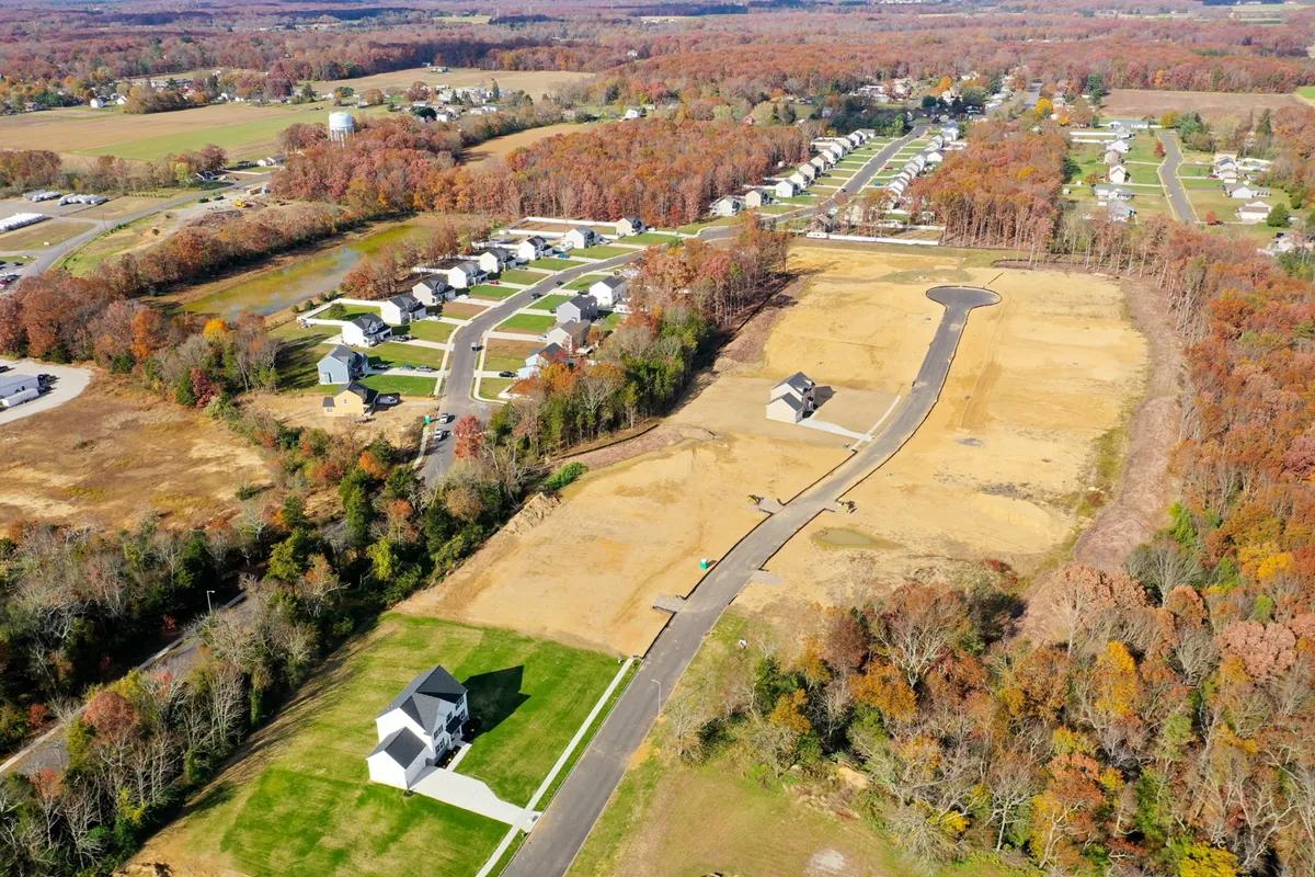 Cade's Walk in Franklin Township, from the air