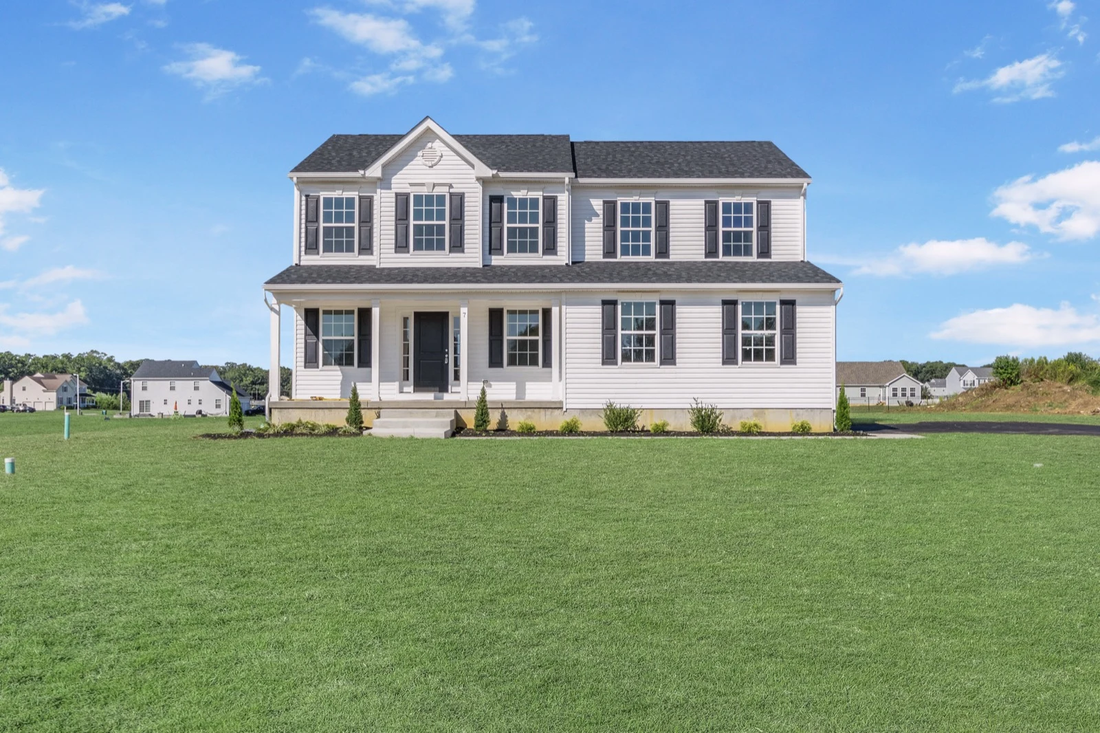 Cooper model exterior — 2-car side entry colonial, Forest Glen / South Jersey new construction