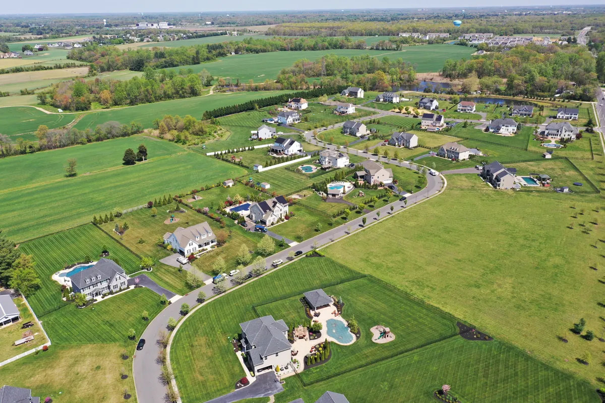 Ellis Mill Estates in Harrison Township, from the air